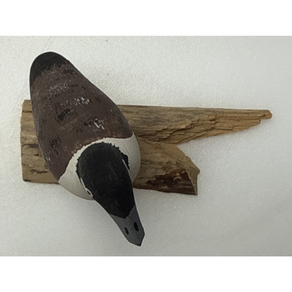 Vintage Hand Carved Wooden Canada Goose Driftwood Signed Ray Proulx Quebec - Picture 11 of 13